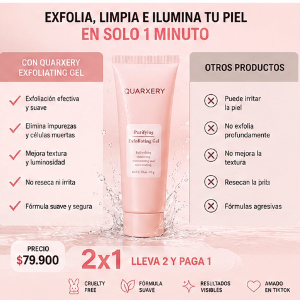 ✨ QUARXERY PURIFYING EXFOLIATING GEL ✨ 2X1